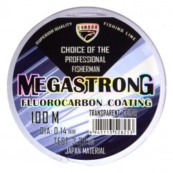 Рибальська волосінь, Condor Megastrong Fluorocarbon Coating, 100м, перетин 0,14мм